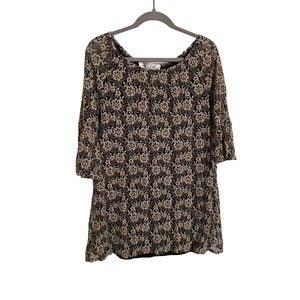 RECKLESS ANGEL DRESS SIZE LARGE LACE LINED BELL SLEEVE BABYDOLL‎ CUT